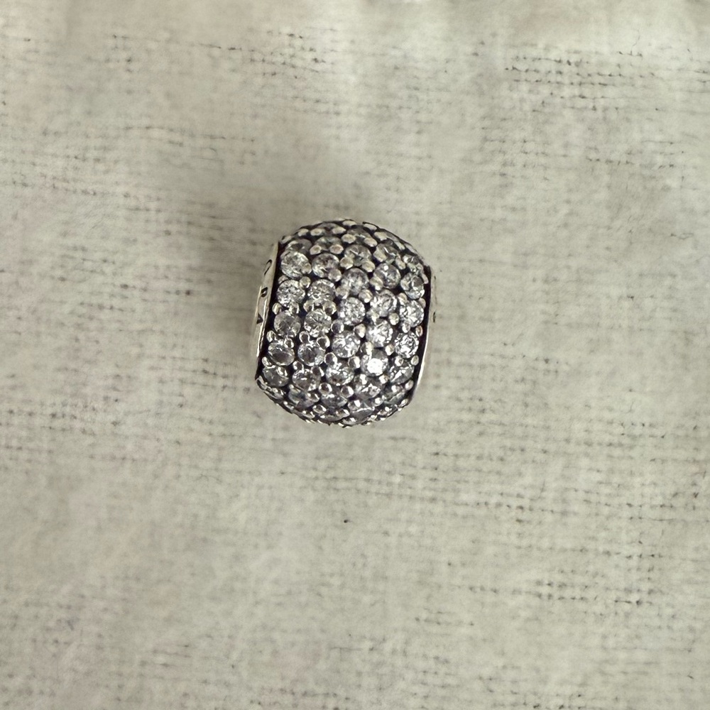 Authentic Pandora Sterling Silver Sparkling Charm Bead